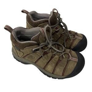 KEEN Women's Brown Leather Waterproof Hiking Boots, Size: 6.5